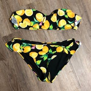 2/$5🌻 Lemons Strapless Bikini